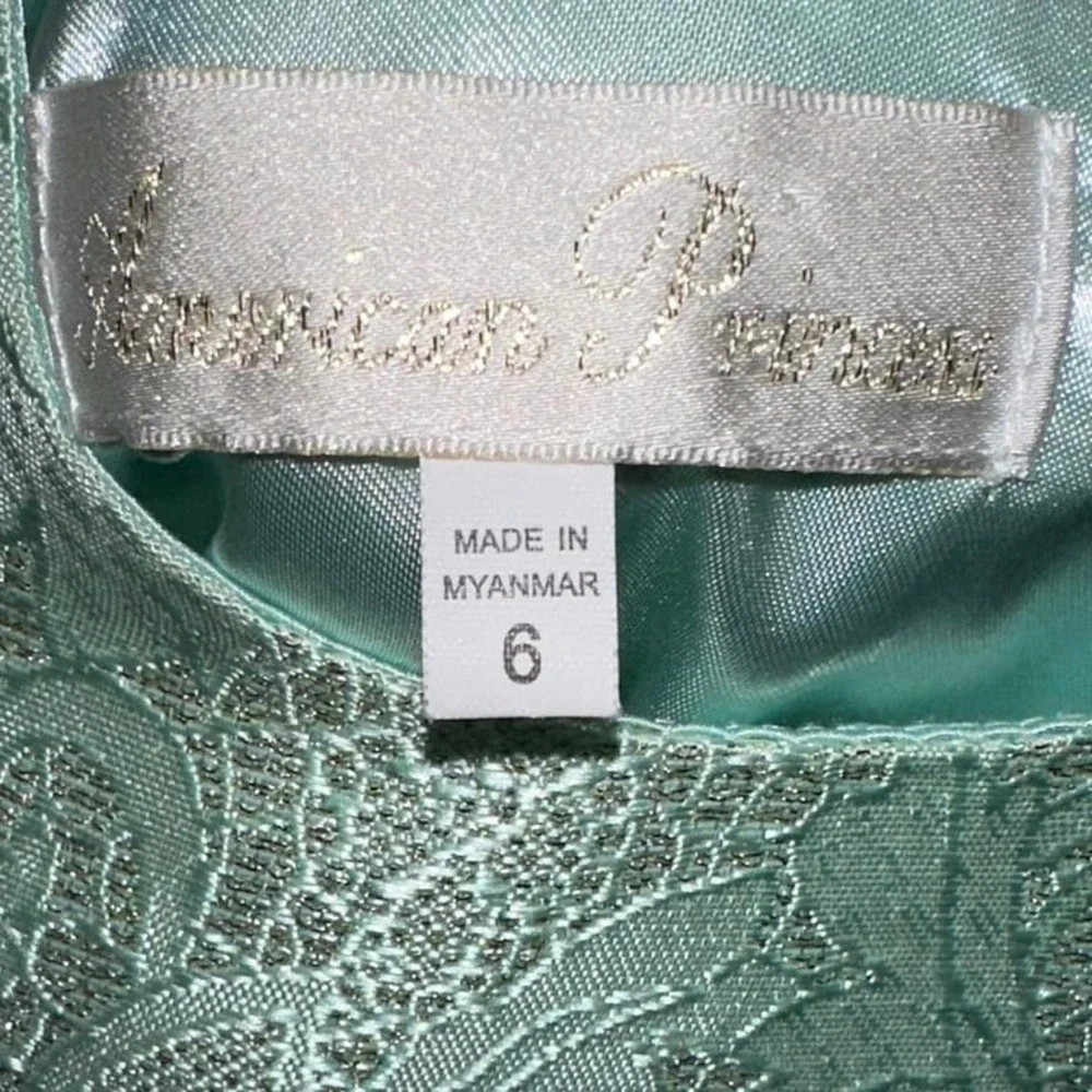 Lace Overlay Girls Dress Size 6 Formal Party Special Occasion Mint‎ Green